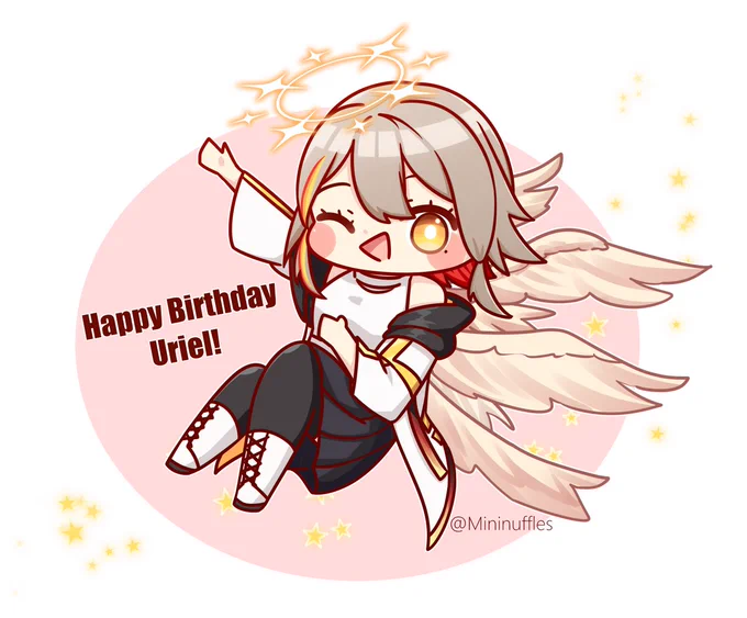 HAPPY BIRTHDAY  A small gift from me when you wake up heheheres to another year of growth#Uriel_Illust #vtuber #ENVtuber  #illust 