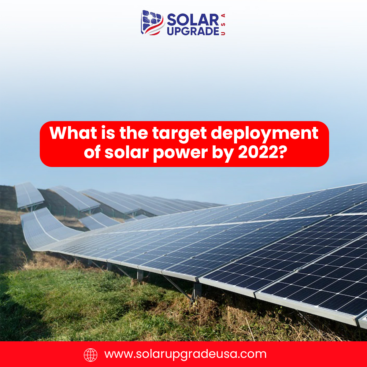 SolarUpgradeUSA's tweet photo. The Mission targets installing 100 GW grid-connected solar power plants by the year 2022.

Visit our website for more details https://t.co/gfCaXKdBKV

#SolarUpgradeUSA #Mission #targets #installing 
#gogreen #solarpowered #savetheplanet #California #CA #USA https://t.co/ed5BIFJODM