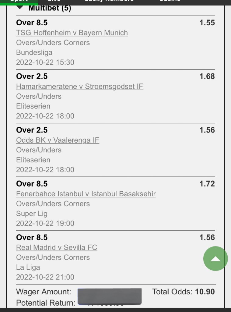 Berg_Muzo's tweet photo. Slip 1
We keep minimal
โ
โ
Bwangu tachelwa๐๐
Time: 15:30HRS๐ค๐พ
Odds: 10.90
5 Selections and kindly edit where not comfortable/Split in subs or what you feel is a possible win.โ
Booking Code: U1EE1A43C
Link: https://t.co/f7ir9DCc1o
๐๐ฟ good luck ๐
#PunterNation https://t.co/bLx9XDCsf5