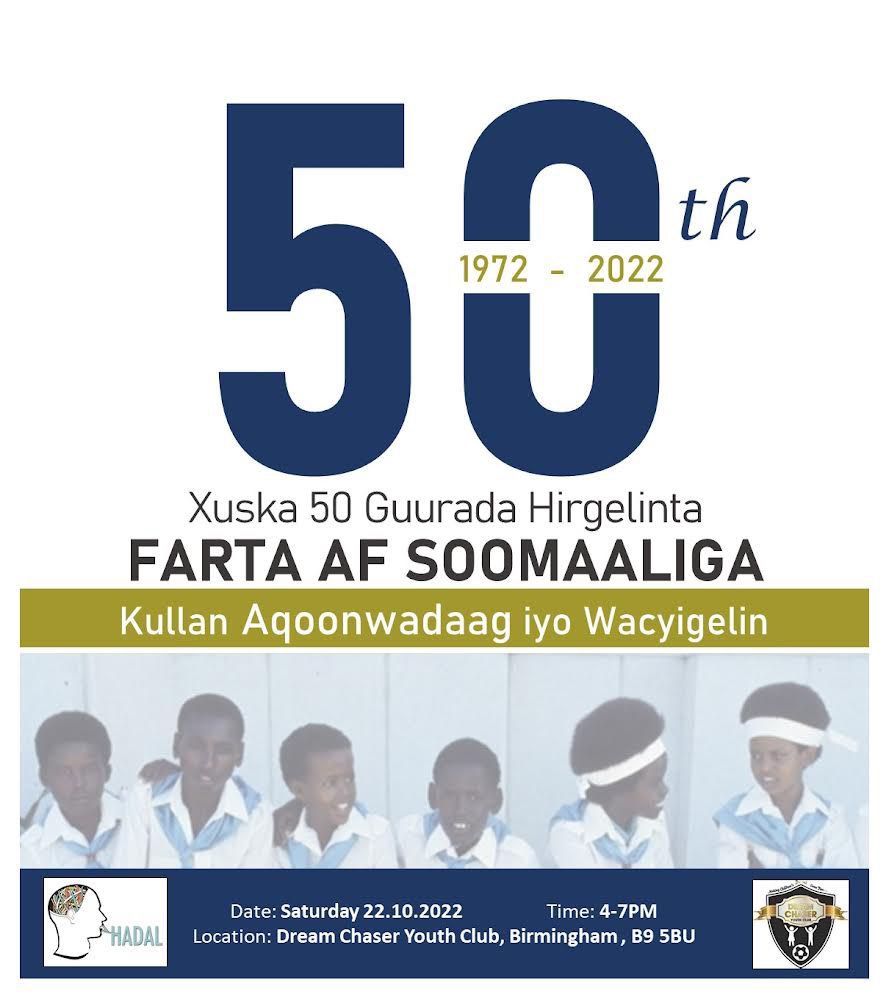 Hadal_Talk's tweet photo. This event is about celebrating our language and we’re going to talk about the history .talk about identity and language and how we express our Emotions through our language. The event is free, and we look forward to seeing everyone.#Somalia https://t.co/hIP6RaL4gq