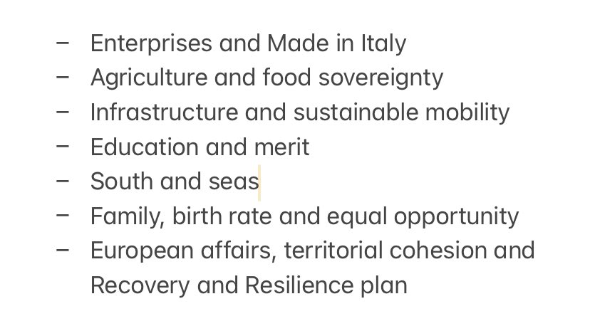 Most new Italian ministers will be unknown to foreigners. But the new govt has given a strong linguistic connotation to 7 key ministries. Political lexicon has always been an identity marker of the Italian right. Below my translations.