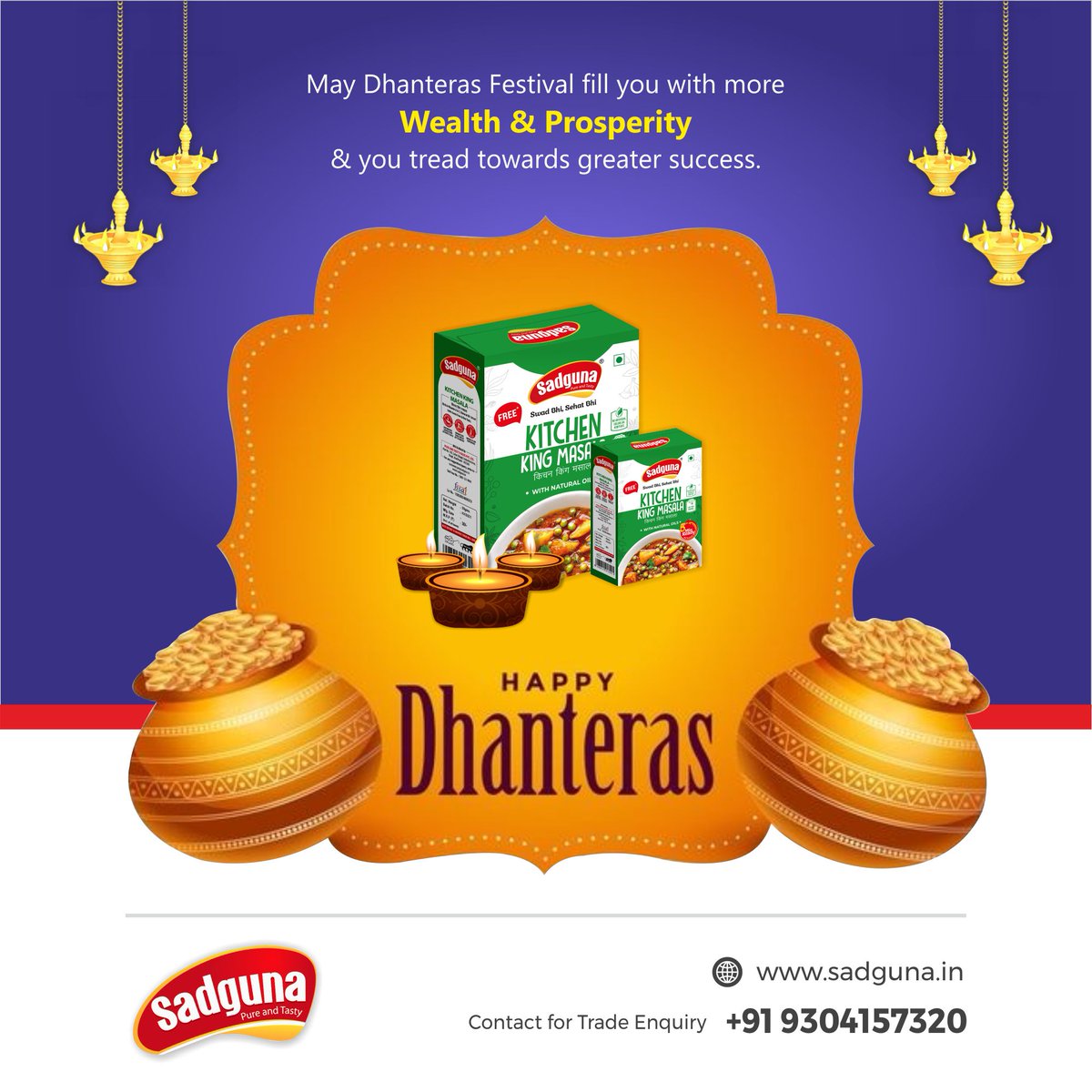 MasalaSadguna's tweet photo. May you be showered with health, wealth and happiness on this auspicious occasion. Happy Dhanteras to you and your family.
#sadguna #masala #dhanteras #happydhanteras https://t.co/bhPxVAHjg4