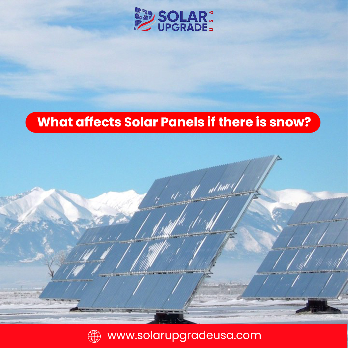 SolarUpgradeUSA's tweet photo. If your solar panels are covered in snow, they won't be able to generate power because they turn sunlight into power.

Visit our website for more details https://t.co/gfCaXKdBKV

#SolarUpgradeUSA #savetheplanet #California #CA #USA https://t.co/3zyF67SoKs