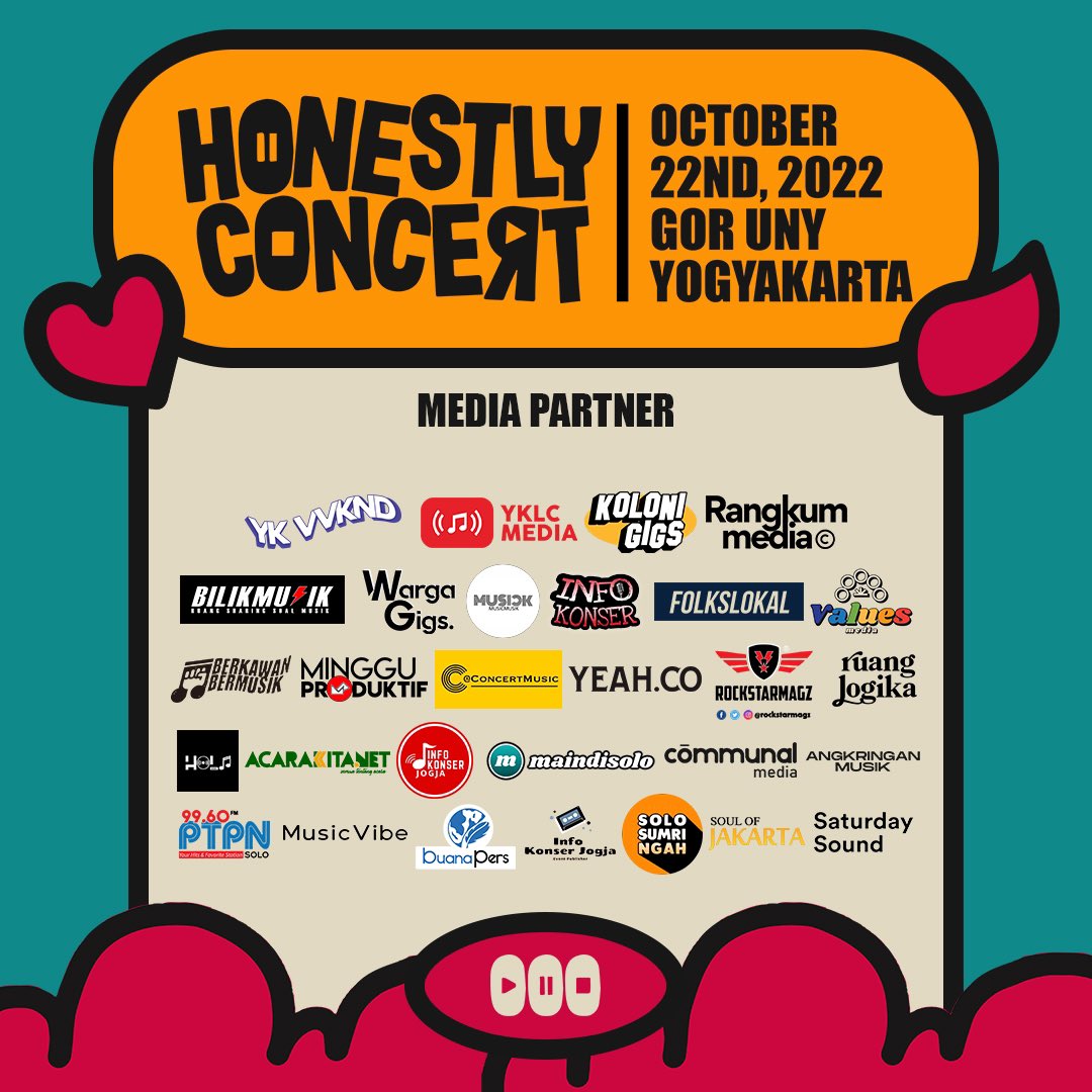 HonestlyConcert's tweet photo. Buat mastiin Oktober kalian Full Ceria, #HonestlyConcert belum cukup sampe di Main Stage aja, karena kita juga punya Suddenly Stage yang bakal seru-seruan bareng @noodkink @KlifOfficial @Blutapessucks dan The Philanthropist 💃💃💃 

Datang lebih awal dan jangan sampai kelewatan✨ https://t.co/HrlmDAHO2o