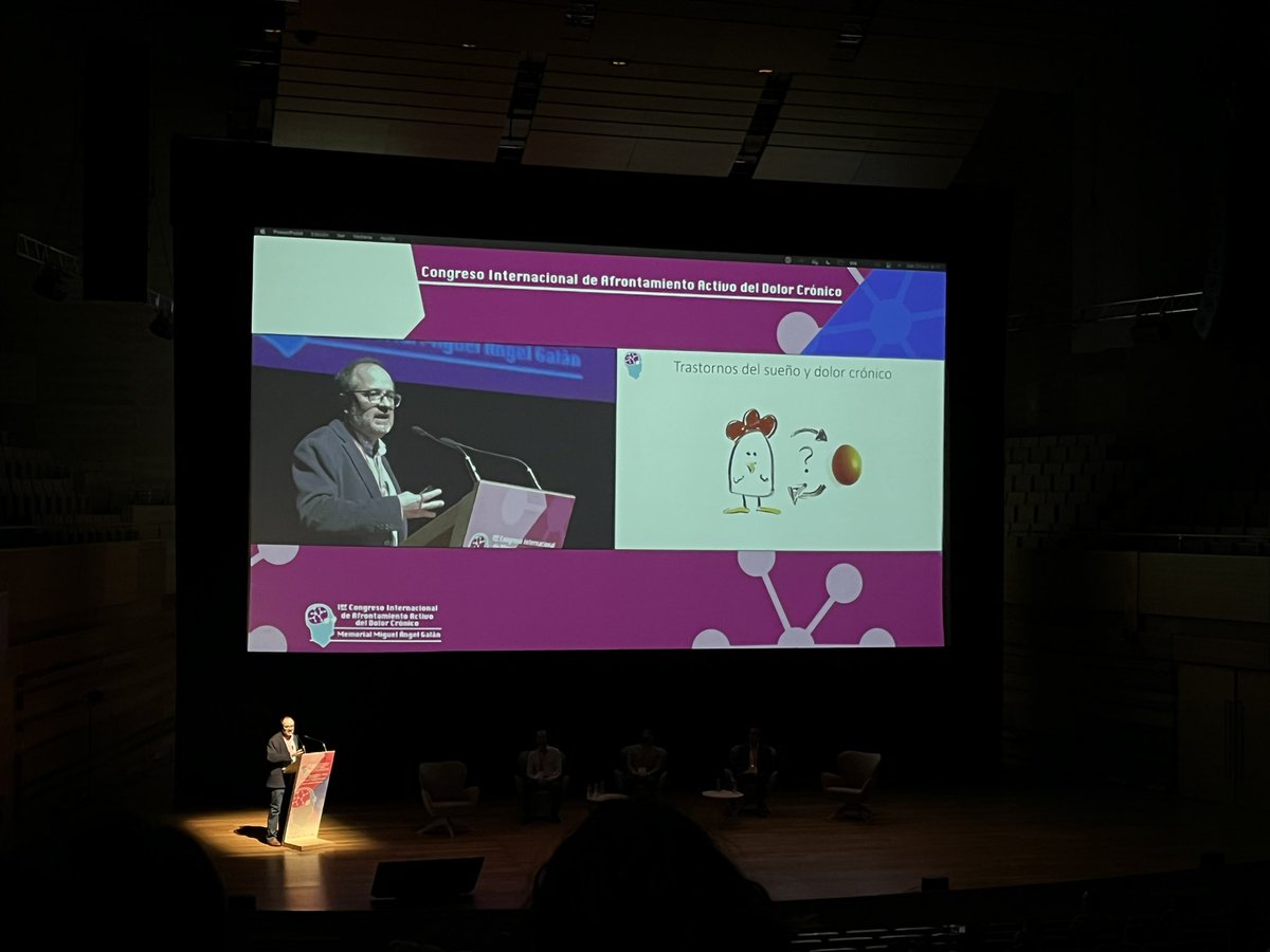 #afrontamientodoloractivo <a href="/CongresoActivo/">I Congreso #AfrontamientoActivoDolor</a>  Grande Santiago Juarros. Que fue primero, el dolor o el mal sueño...