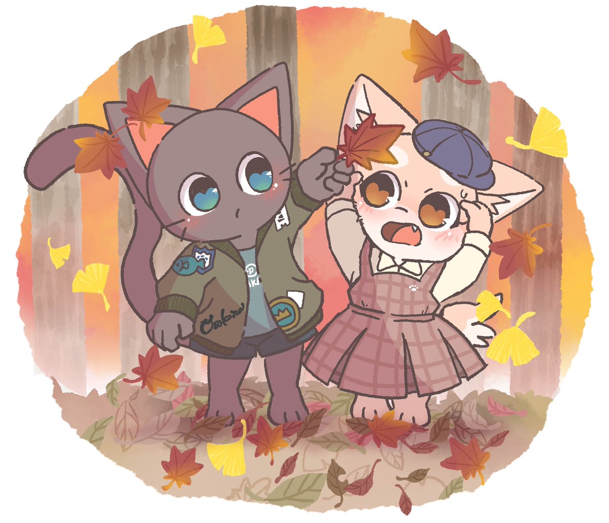 MacaronPoffin's tweet photo. 🐈‍⬛「葉っぱついてる…🍁」

#ユズキとミズキ https://t.co/C5Kwft4U32