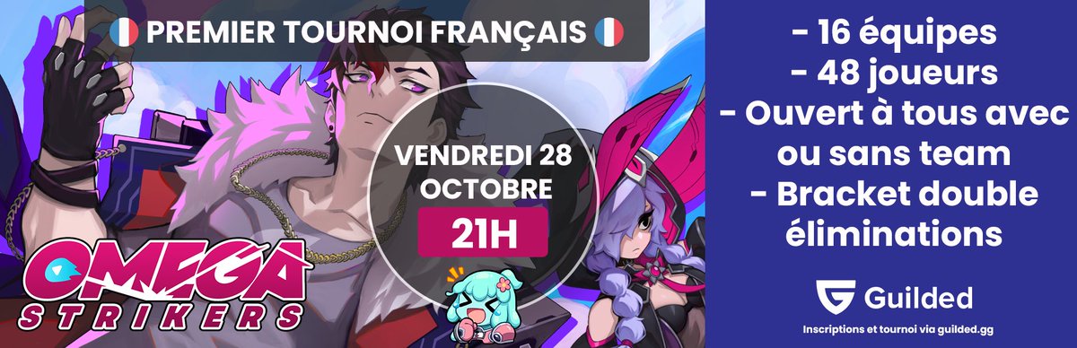 EsportsStrikers's tweet image. Arrêtez touuuuuut !!!!

Le PREMIER TOURNOI COMMUNAUTAIRE FRANCOPHONE sur #OmegaStrikers aura lieu
ce vendredi 28 octobre 2022 🤩

Modalités d'inscriptions et infos sur le Discord FR : discord.gg/emTWktUkqS ✨