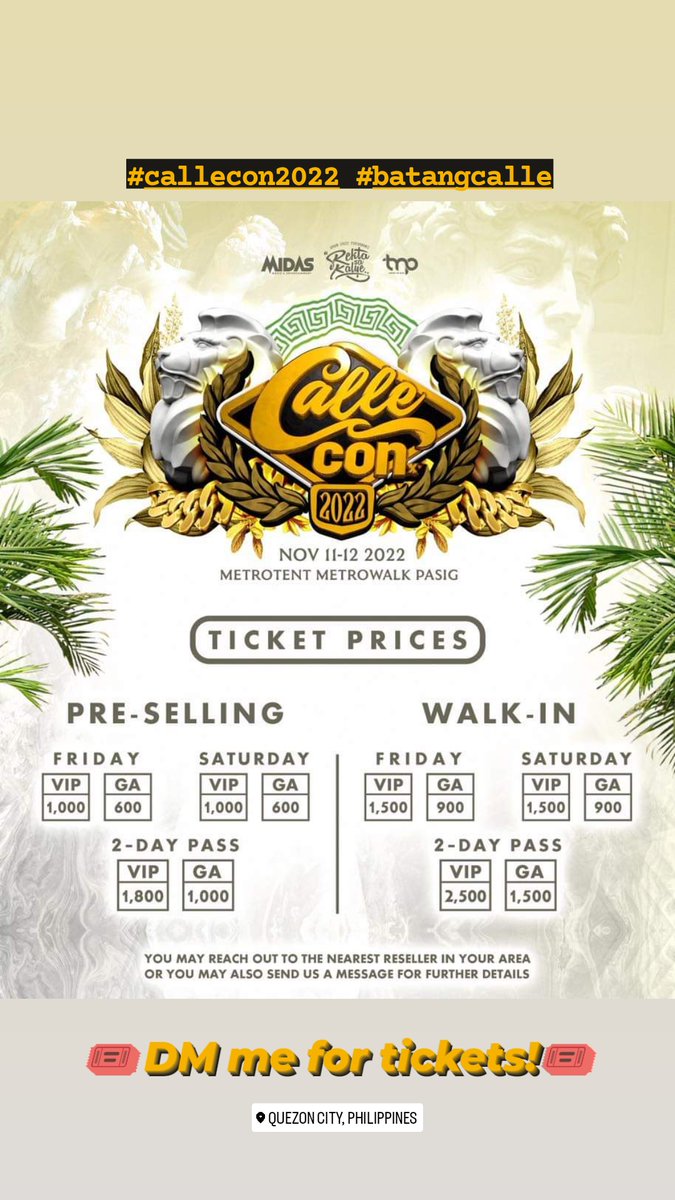 iandalsome's tweet photo. For sale calle con tickets https://t.co/2IX944FTd4