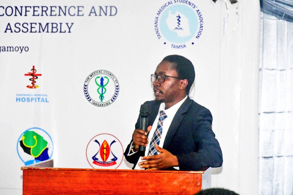 tamsatanzania's tweet photo. Dr. Omary Chillo @ChilloThs gave a short story of his life as a medical student, as a TAMSA member and as part of the Organizing Committee of the then 3rd TAMSA Scientific Conference which was inspirational to medical students.
#12thTamsaGA
#14thScientificConference https://t.co/ckb7OBUX6X