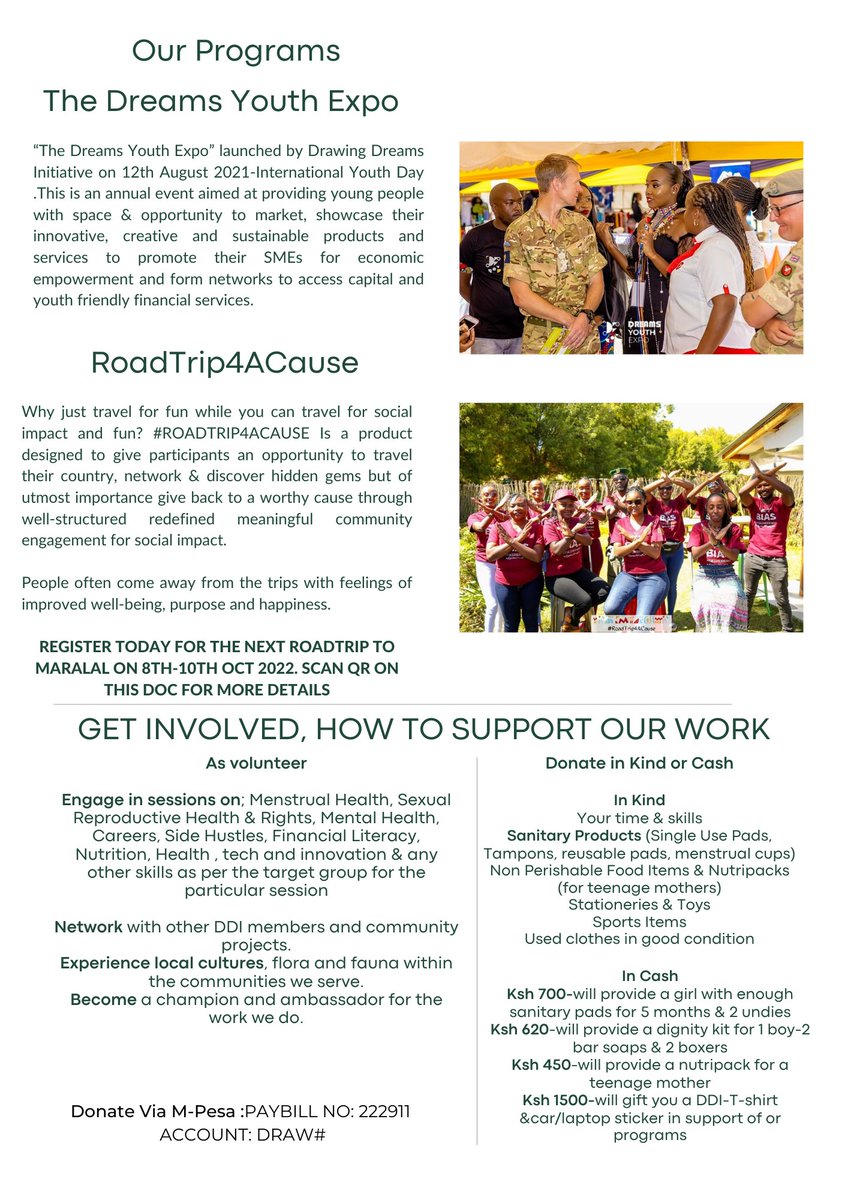 Have you always been wondering what @DDINITIATIVE  is all about? Here is all the info as well as how to partner and support our work #ddimhmclubs #teenagemothersprogram #thedreamsyouthexpo #roadtrip4acause