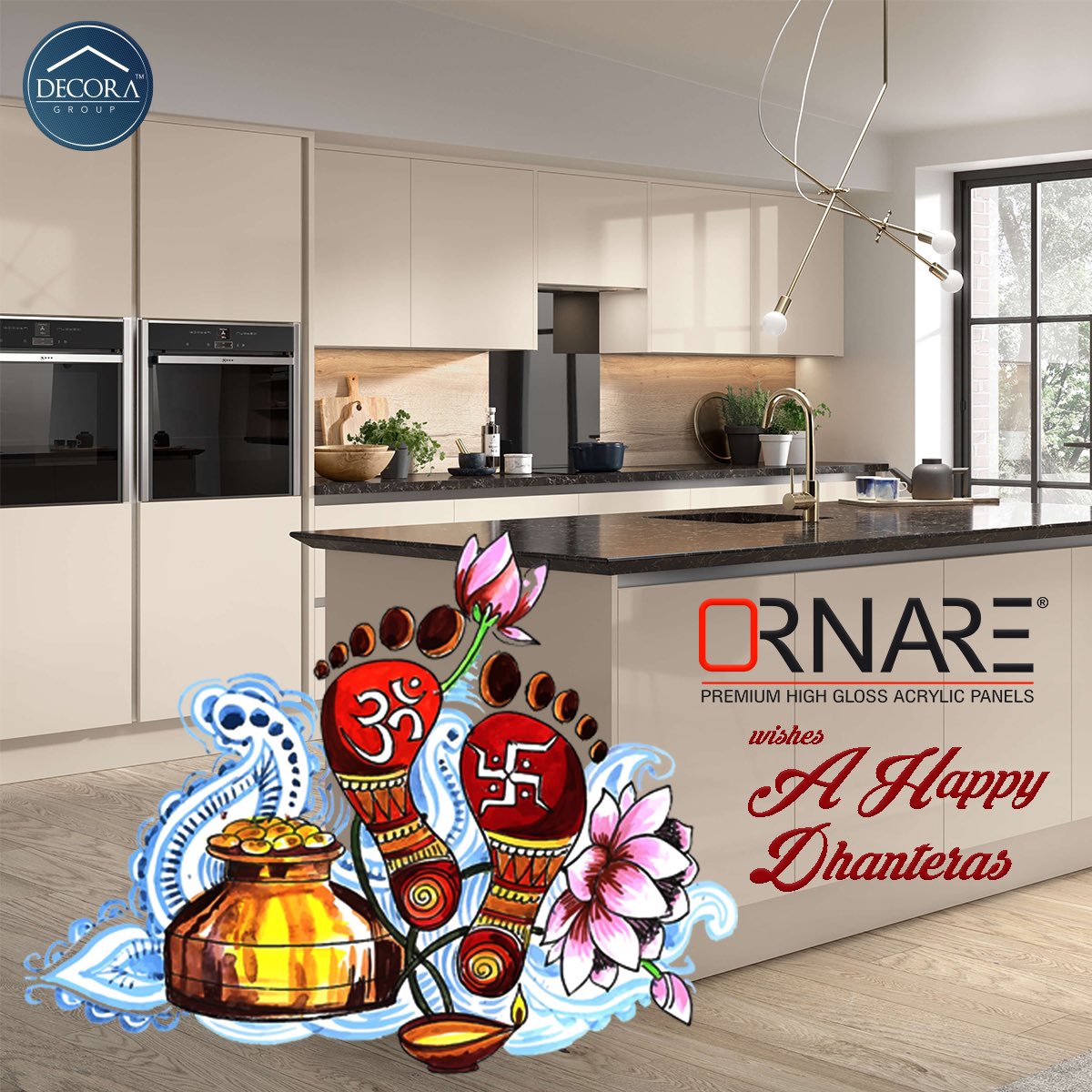 Ornare_Panels's tweet photo. May Goddess Lakshmi bless you with all things great this festive season. Decora Group and Ornare wishes you a Happy Dhanteras.
#dhanteras2022 #prosperity #festival #ornare #DecoraGroup #AcrylicGloss #modularkitchen https://t.co/060lztiw4g