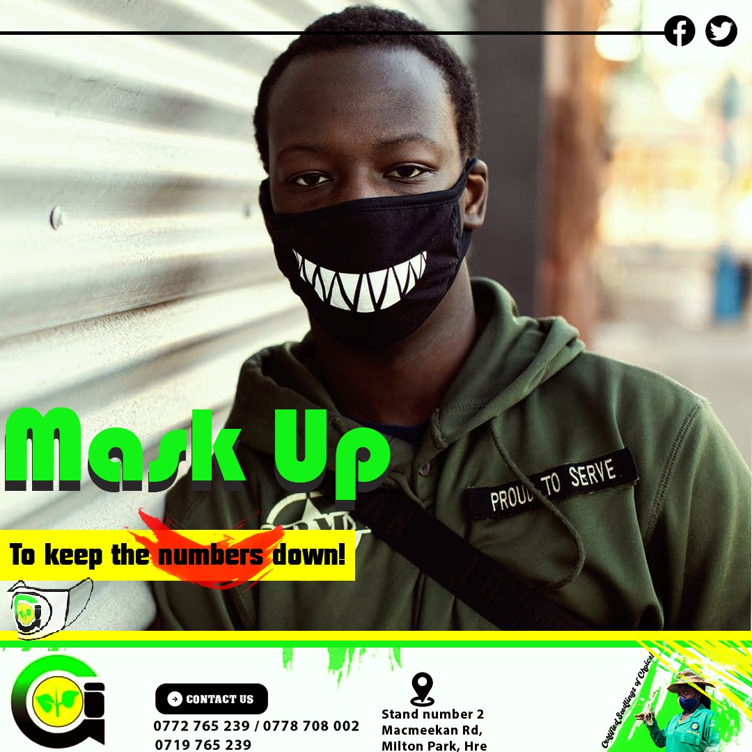 GlerbyNursery's tweet photo. My mask protects U! #MaskUp #maskupzim #staysafe
#farming #horticulture #farmlifeisthebestlife #glerbynursery #seedlingsofchoice https://t.co/cbl6pdpvNJ