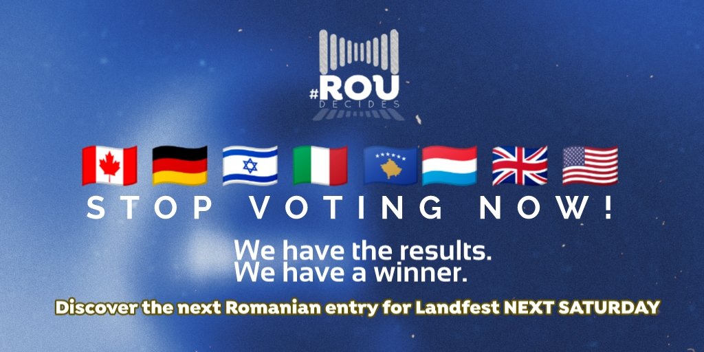 Romania_LF's tweet photo. 🕛Time's up! #ROUDecides 
Our international jury has voted and decided the third Romanian 🇷🇴 entry for #Landfest3.

💥 RESULTS WILL BE REVEALED 1by1 UNTIL NEXT SATURDAY 29th. It's going to be exciting!!🥳 https://t.co/IlWjodChzC