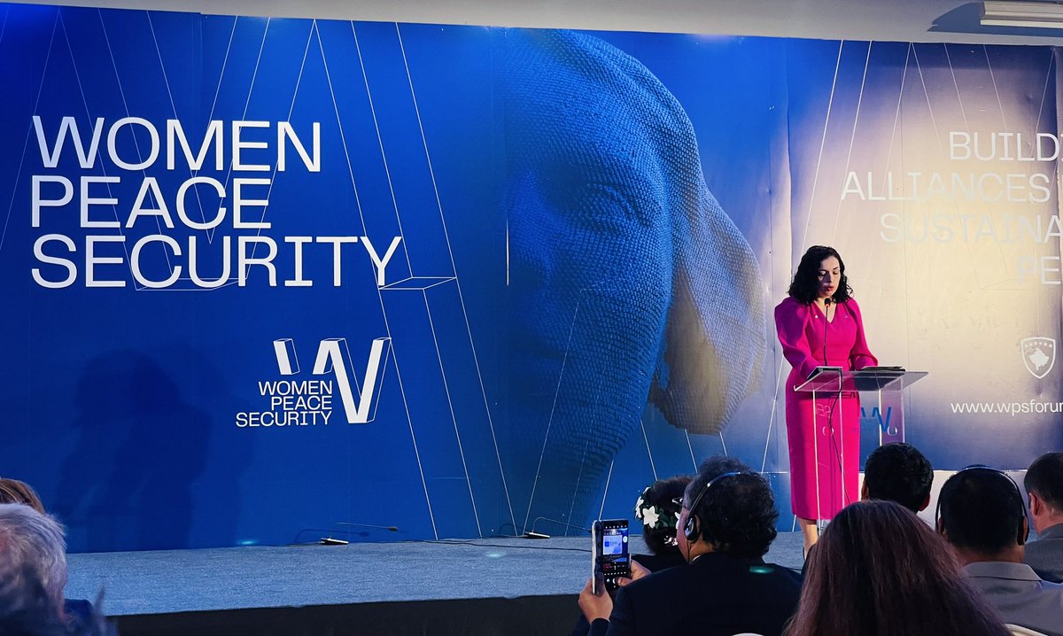 NushiVlora's tweet photo. Today we come together to uplift the power of women and girls as peace builders and as leaders 
#WomenPeaceSecurity Forum, Prishtina https://t.co/3IESdfUPKf