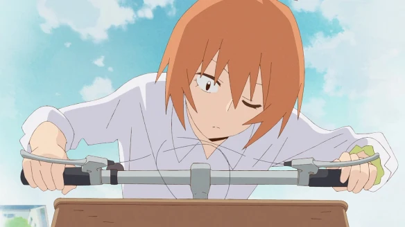 daily orange anime characters on X: the orange anime character of the day  is hinata miyake from sora yori mo tooi basho!  / X