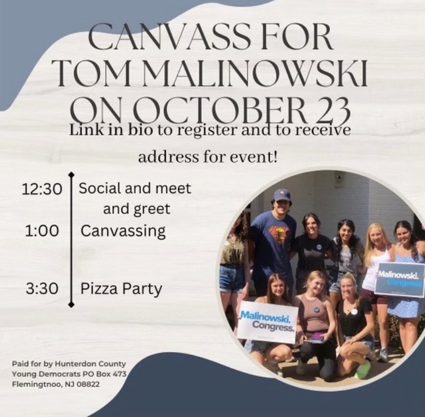 Hunterdon4U's tweet photo. Canvass with us in Flemington Sunday. Hosted by our Young Dems. Sign up here https://t.co/5sG2jgdBwU https://t.co/hSbepNlFuI