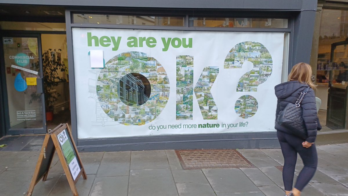 Does #Bath need more trees &amp; green?? Do we need more nature for our wellbeing? Which green spaces do you love?...
Come and say hi everyone in <a href="/WeLoveBath/">Love Bath</a> - pop-up exhibition this w/e! (bottom of Milsom St)
