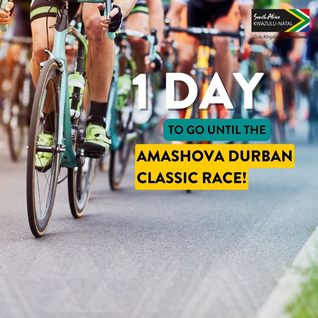 Are you ready? The @Amashova Durban Classic Race will be hosted in KZN tomorrow! Show your support for all cyclists participating. The race will begin in Pietermaritzburg and end near Moses Mabhida Stadium in Durban! #Amashova2022 #KZNHasItAll