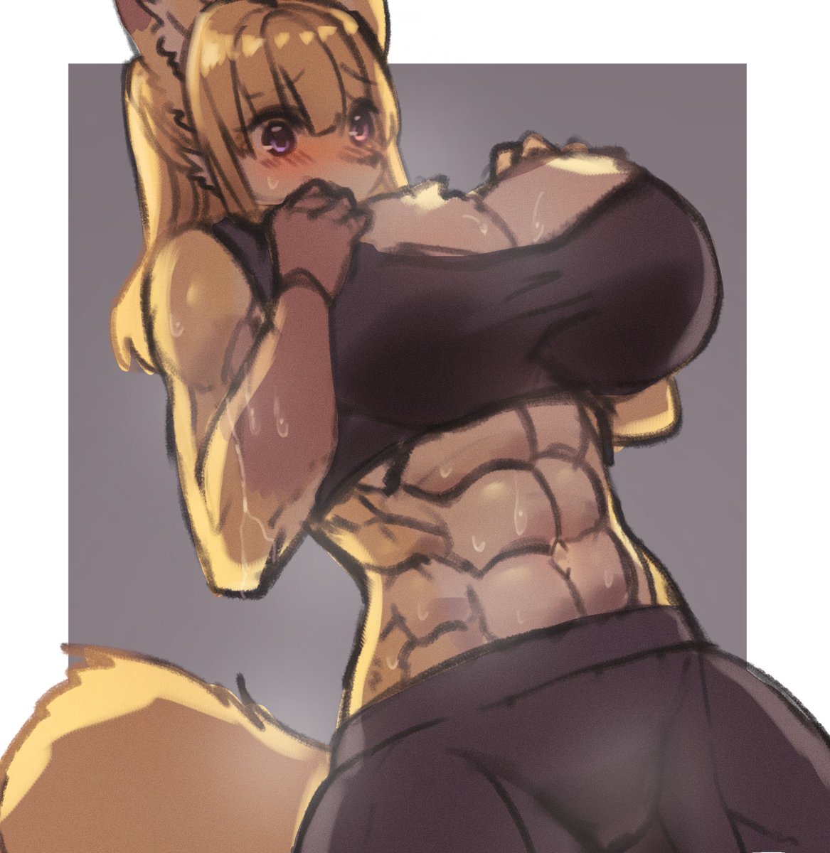 腹筋バキバキな女の子と汗だくスポーツの秋🍁 