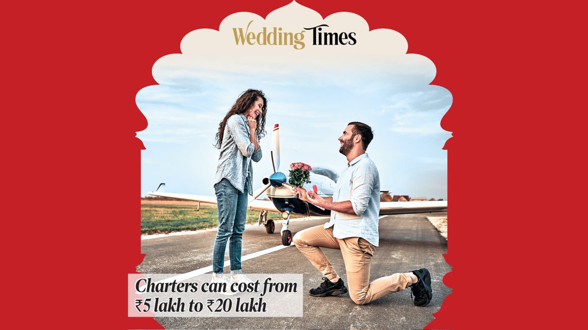 DelhiTimesTweet's tweet photo. #WeddingTimes: From pre-wedding shoots and a grand entry, to transporting of #baraatis, #charters have become quite popular in #luxury weddings 

Service providers say
they get booked a year in advance, tap to know more: https://t.co/VKcz81JNwC

#CharterPlanes #Weddings https://t.co/qlXPtsNlFZ