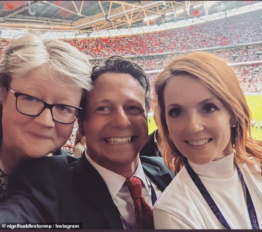 FrSpodo's tweet image. The state of a secretary for #HealthandSocialCare @theresecoffey getting her cig a cigar.