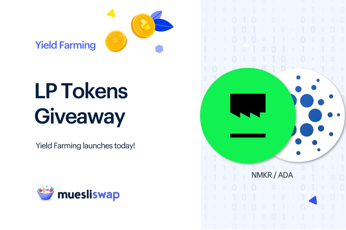 MuesliSwapTeam's tweet photo. Today. is. THE. DAY. 👩‍🌾

Today marks another major milestone in our #RoadToV2 as we prepare to launch Yield Farming 🚀

To celebrate this, we carry on with our 4th giveaway, like, RT and shill your Hungry Cow in the comments for a chance to win 50 $ADA worth of @nmkr_io LP Tokens https://t.co/2wa6mOXG9r