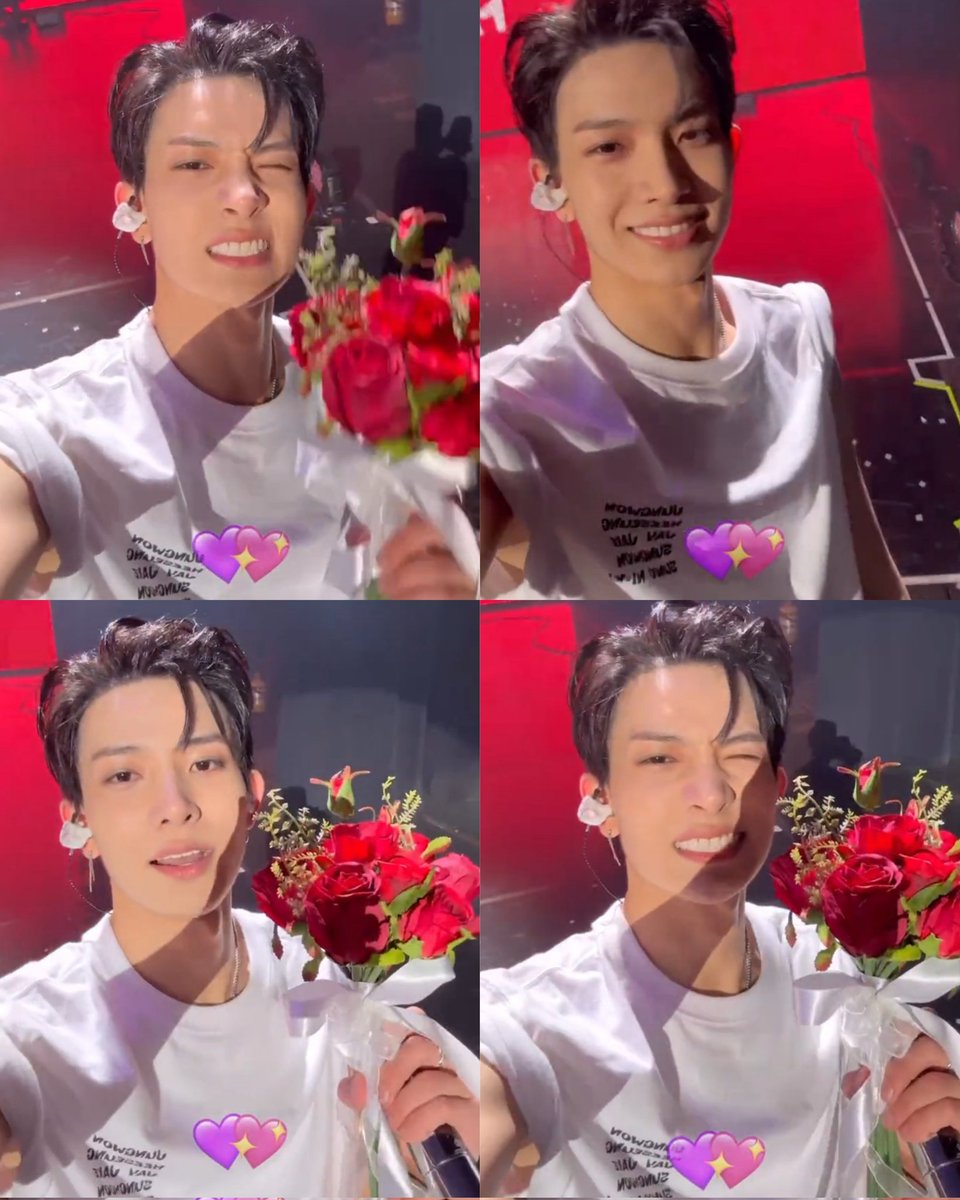 hourlylhs's tweet photo. pretty as the flowers 🌹#heeseung https://t.co/juJjsEo66G