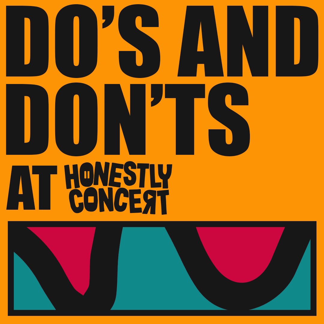 HonestlyConcert's tweet photo. Byar sama-sama nyaman dan gakaada yang bete karena ada hal-hal yang gak diinginkan terjadi.

Sebelum dateng, tolong dicermati dulu yaa fren yaa apa aja yang boleh dan gak boleh di #HonestlyConcert 🙏🙏🙏 https://t.co/6mSa5WdZ1m
