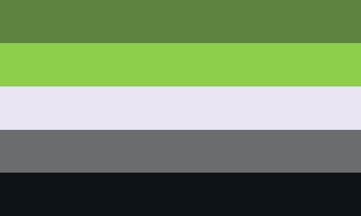 Colourpicked's tweet photo. Aromantic flag with Herbert West from Re-Animator, made by @slargle https://t.co/mtpasDBigF