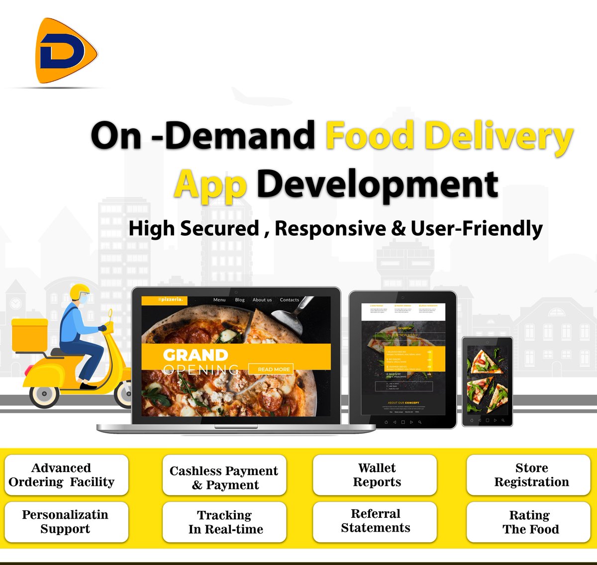 In_DeviceDoctor's tweet image. Wanna develop an Application and website for your restaurant business? So, what are you waiting for? Just grab the opportunity for a full business set-up form with Device Doctor India. For more information visit us at devicedoctorindia.com
#devicedoctorindia #DeviceDoctor