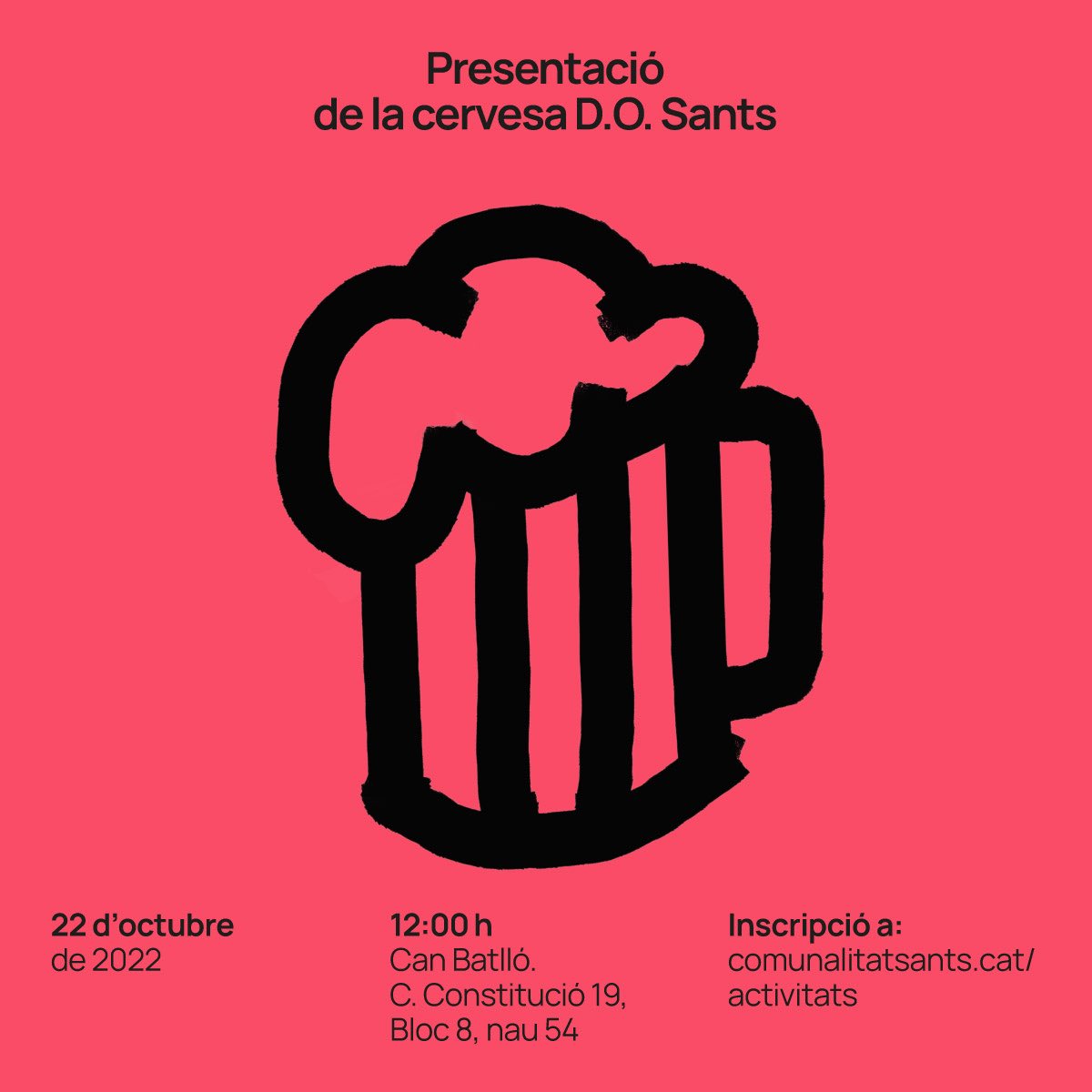 DO_sants's tweet photo. ⚠️⚠️⚠️AVUI⚠️⚠️⚠️
a les 12 h, a Can Batlló, en el marc de Vine a Fer Cervesa
🍻Presentació de la cervesa D.O. Sants, la birra del barri, artesana i independent. A càrrec d'@HomoSibaris. Vine a brindar! #DOSants
Apuntat a
https://t.co/Hjx6Crt2Bd https://t.co/awcH0OxDfq