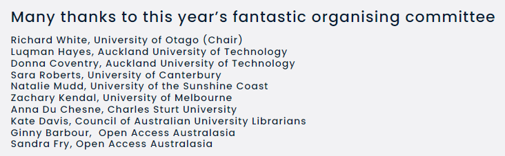 Open Access Australasia tweet media