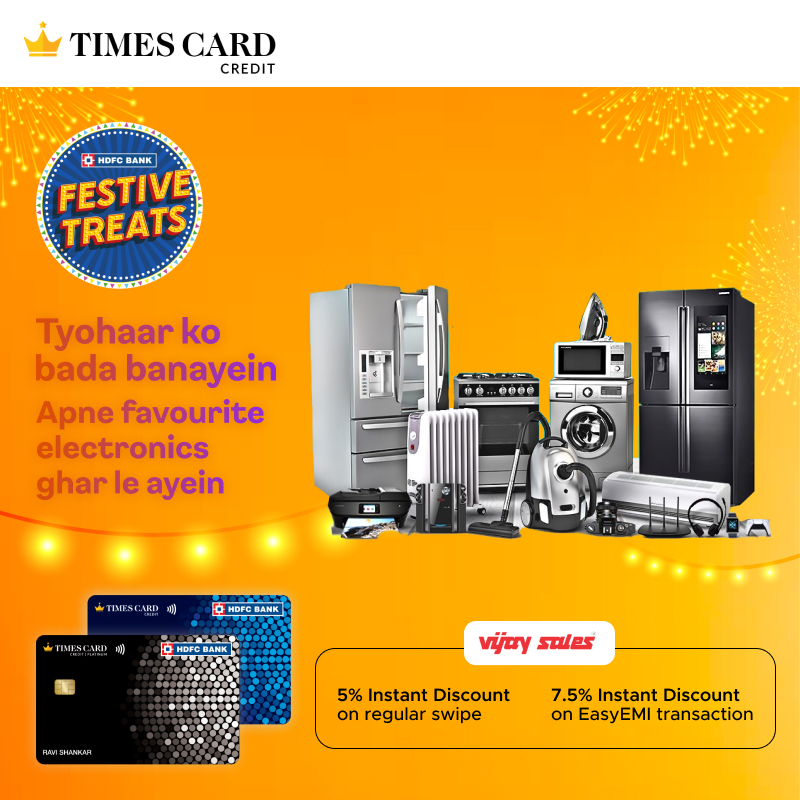 Surprise her with the brand new refrigerator she was asking for. Get the best deal on electronics at <a href="/VijaySales/">Vijay Sales</a> with your HDFC Bank Times Card Credit.
#electronics #gadgets #gadgetssale #sale #offer #promotions #diwali #celebrations #dhanteras #promo #utsav #bonanza #deals #home