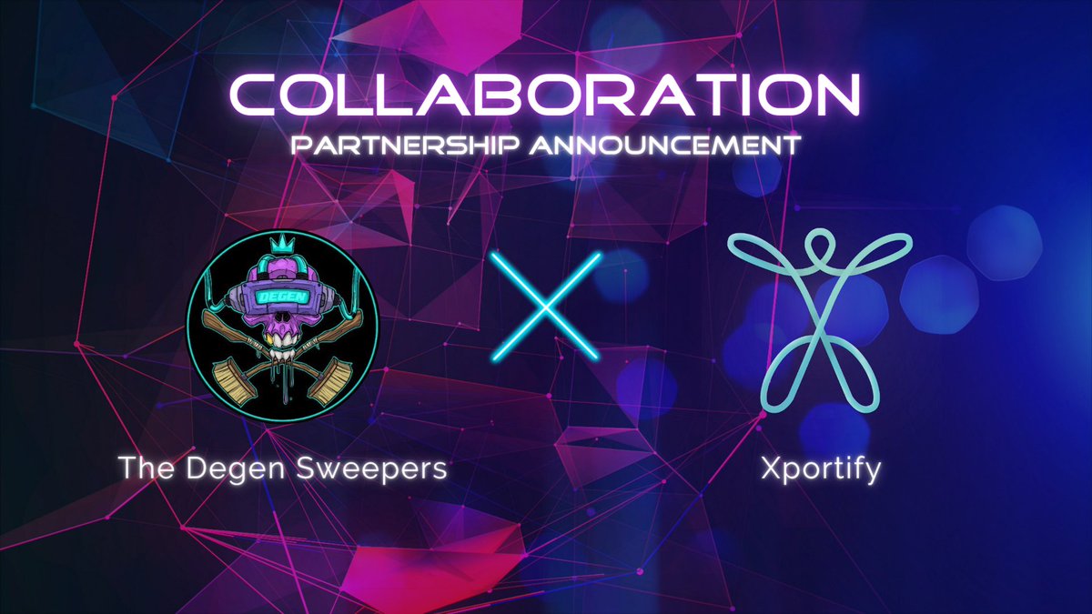 Xportify_'s tweet photo. We're excited to announce collaborating with @DegenSweepers
A Brand created for true Degens by True Degens 🧹🧹 Degen needs some fitness activity to balance their degen life in Web3🧘♀️🧘
Excited to have them on board with us🥳
#fit2earn #ARfitness #xportify https://t.co/lzrGGiZe81