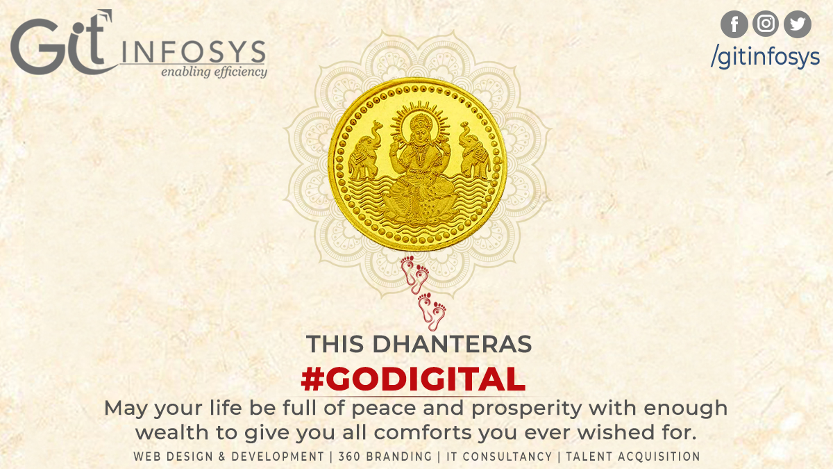 gitinfosys's tweet image. May your life be full of peace and prosperity!
GIT Infosys wishes everyone a very #happydhanteras
#धनतेरस #धनतेरस2022 #dhanteras2022 #gitinfosys #webdevelopment #DigitalMarketingServices