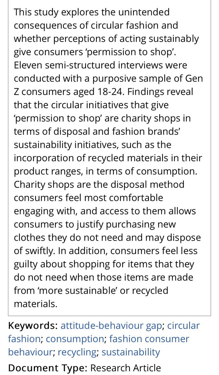 Rosy Boardman (@dr_rosybee) on Twitter photo So great to see our latest research article in print! We found that sustainable initiatives actually encourage people to shop: ingentaconnect.com/content/intell… @Clare_Richh <a href="/AmyVBenstead/">Amy Benstead</a> So great to see our latest research article in print! We found that sustainable initiatives actually encourage people to shop: ingentaconnect.com/content/intell… @Clare_Richh <a href="/AmyVBenstead/">Amy Benstead</a>