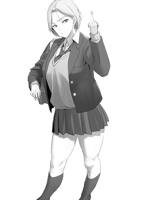 支援サイト用に描いてたキャラ。最近髪短い巨乳好き💦💦 