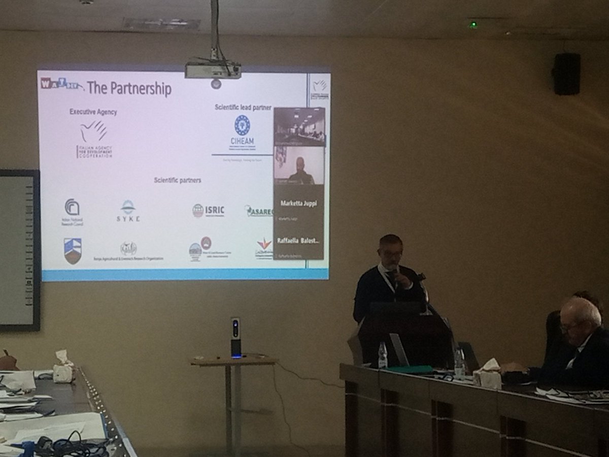 blaiseamony's tweet photo. Dr. Gaetano Ladisa - CIHEAM Bari takes participants through the scope, methods and expected results of the meeting. The WATDEV Project is implemented in partnership with the Italian Agency for Development Cooperation, ASARECA and the Water Research Center-University of Khartoum. https://t.co/NrKrGxxvvL