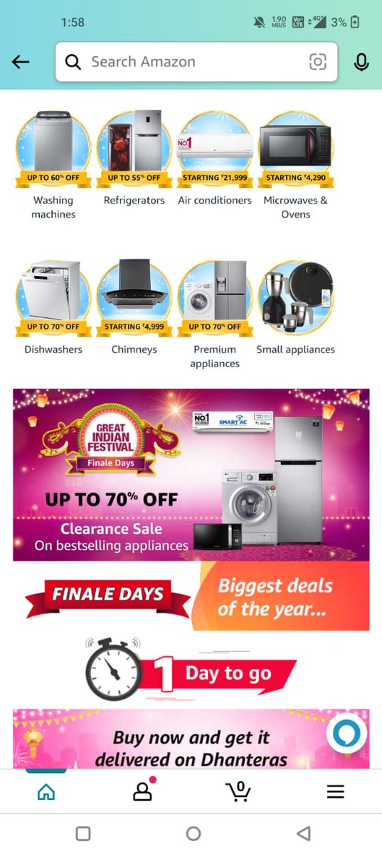 swati__234's tweet photo. Amazon is running a bumper discount, take advantage of it
Amazon Appliance Dhamaka https://t.co/6dJlP83tyD