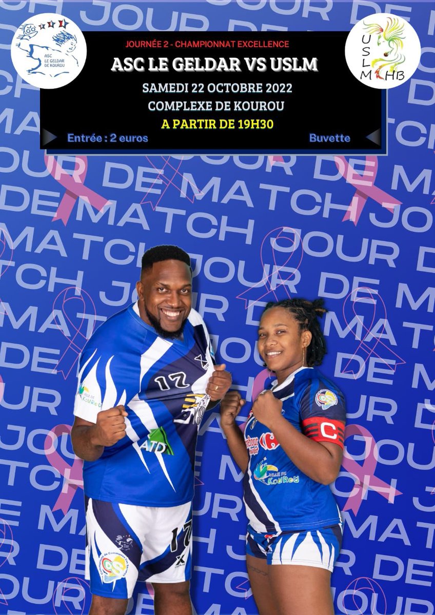 GeldarHandball's tweet photo. Jour de match !

#Guyane #kourou
#Handball #europeanspaceagency
#CollectiviteterritorialedeGuyane #ctdeguyane
#villedekourou #CCDS #asclegeldardekourou
#ATD
#espacedistrib
#Handball #CarrefourMarket
#LeGrandBeauregard
#carrefourmarketremire https://t.co/Vu5YWh8bM7
