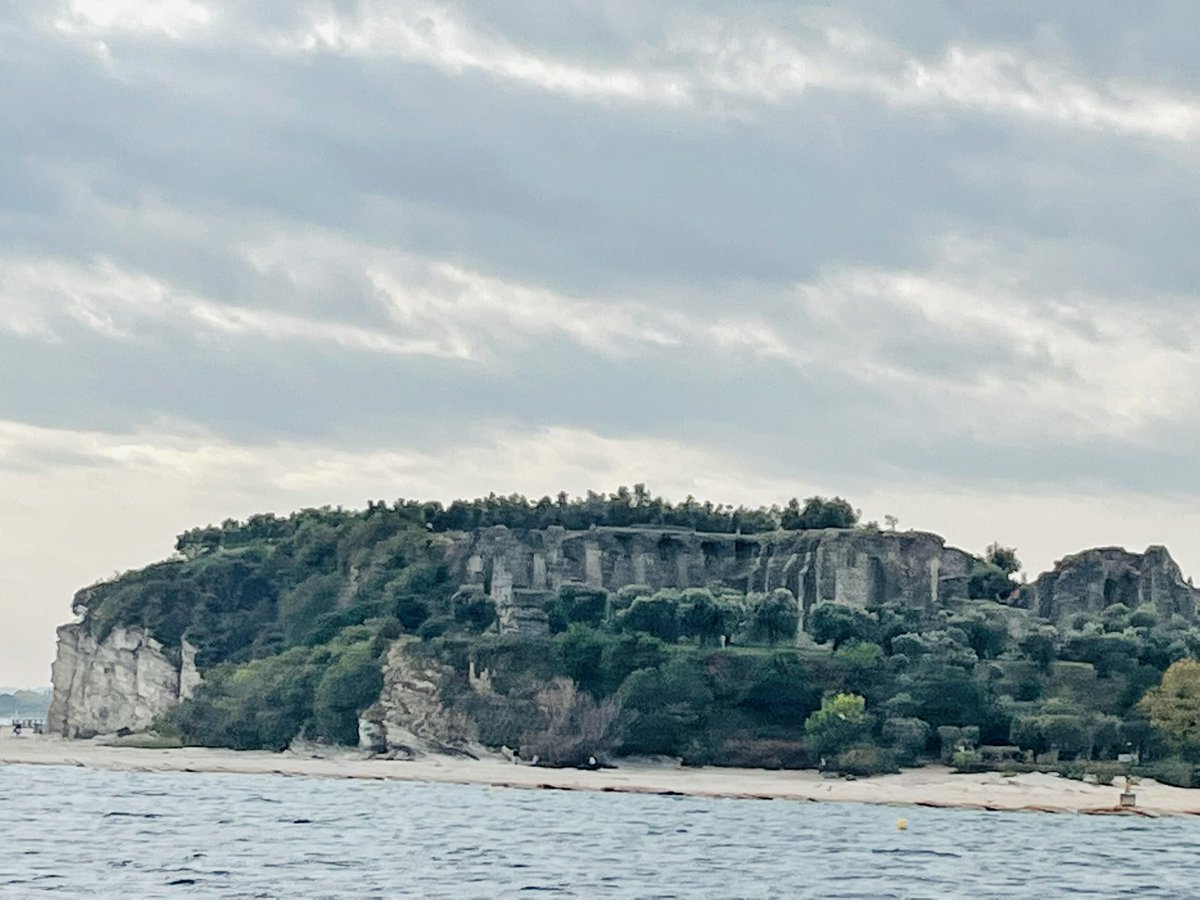 On the ferry to Gardone. A cloudy day at the moment. Chilly on the top deck, but determined to stick it out