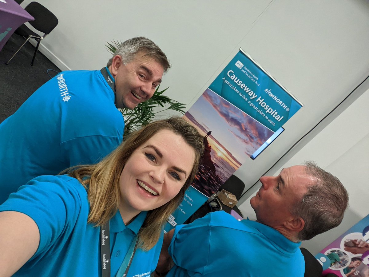 o_bevin's tweet photo. Raring and ready to go this morning at the Health Care Job Fair in Dublin RDS. 

Meet us here to learn more about the exciting job opportunities in Causeway Hospital &amp; the NHSCT! #teamNORTH #Choosecauseway https://t.co/m9uEFKq0Jb