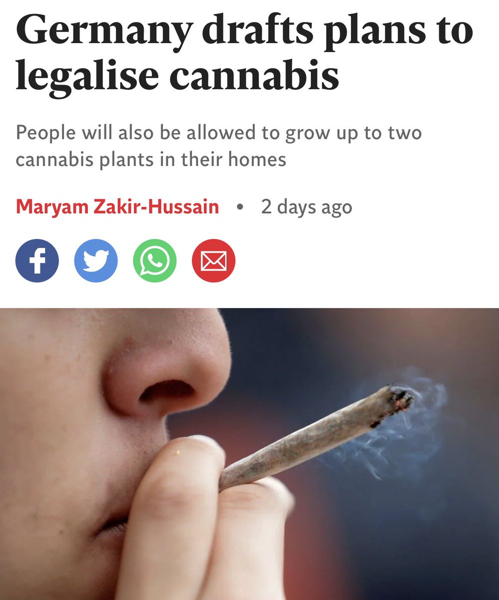 🇩🇪 Germany is legalising cannabis. It is long overdue here We’d free the exploited migrants trapped in the illegal market We could tax sales and invest in public services We could stop ruining young people’s lives with criminal punishment