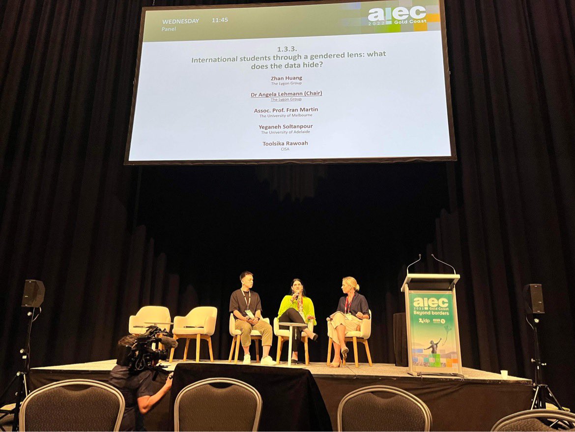 Recap of #aiec2022 , where I spoke about looking through a genderedlens  when it comes to international education. Special thanks to my colleagues @CISA_National and @AIEC for hosting me as a speaker .