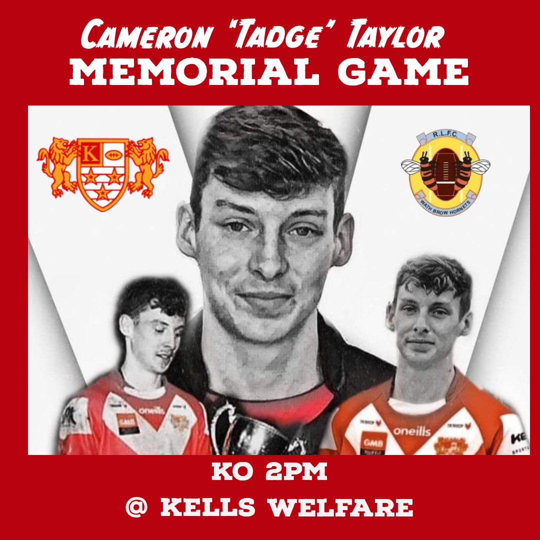 GAME DAY 

Cameron Tadge Taylor 
Memorial Game 

All gate collections will be donated to North West Air Ambulance