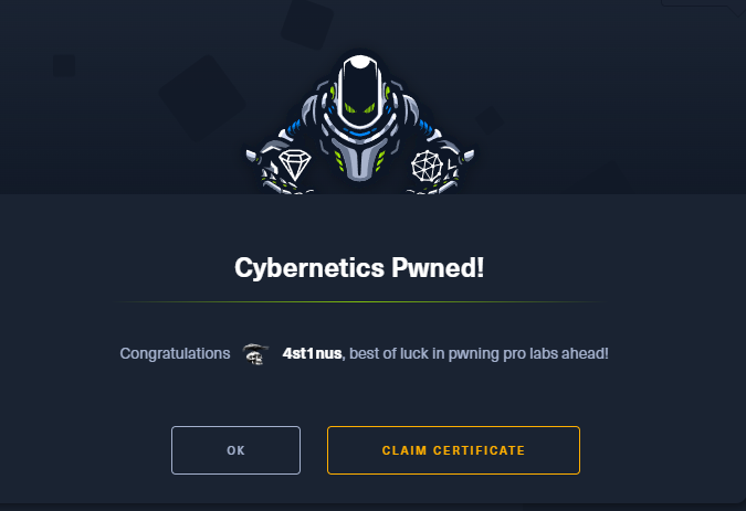 4st1nus's tweet photo. Finally i was able to find time and finish @hackthebox_eu prolab #Cybernetics really an awesome trip that served me to learn more about #ActiveDirectory. #htb #prolab #redteam https://t.co/Usn6dVRSce