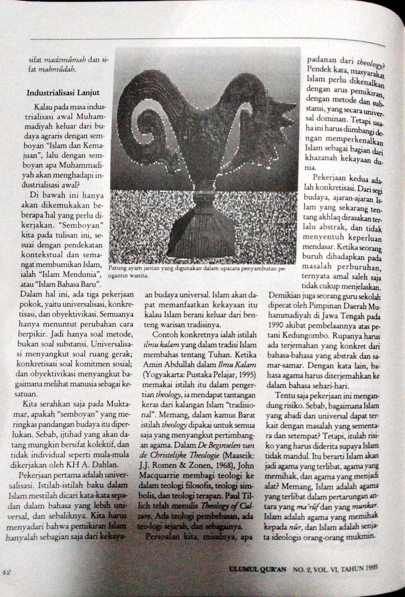 azharsyahida's tweet photo. Tulisan penting (alm) Kuntowijoyo menjelang Muktamar Muhammadiyah ke-43 di Banda Aceh. dimuat di jurnal populer pada masanya: Ulumul Qur'an, thn 1995. 

kayaknya ini wajib dibaca menjelang Muktamar Muhammadiyah di Solo yg tinggal menghitung hari ini.. https://t.co/oWiz1F5aiR