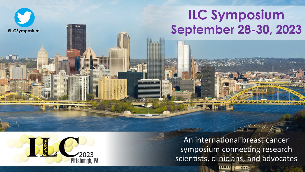 oesterreichs's tweet photo. Save the date Sept 28-30, 2023. #ILCSymposium in #Pittsburgh #lobular #breastcancer. Keynote speakers Profs @CBrisken @EPFL_en and @SchnittStuart @harvardmed #lobmob @ChristineDesme2 @PWBDerksen @AVincentSalomon @Adrianvlee @UPMCHillmanCC @MageeWomens @BCRFcure @SusanGKomen 🧵 https://t.co/fbIsPzSQBj