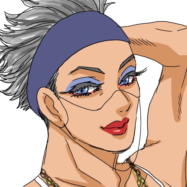 ベールつける前の顔。
自作キャラにもマッチョオネエが
いますがやっぱ好きです
※ケニーさんは物腰柔らかですが
オネエキャラではないです。 