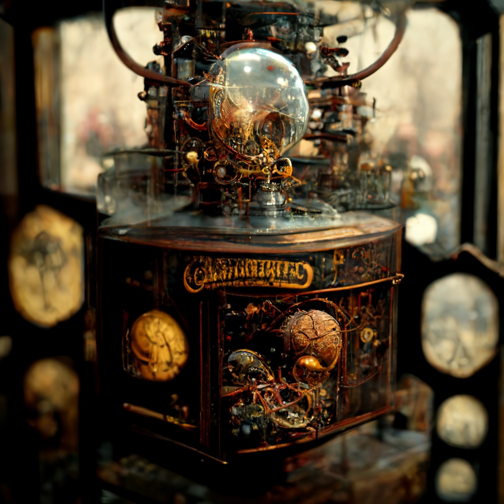 infinityEngines's tweet image. A cabinet of curiosities 
#aiArt inspired by the books of The Infinity Engines.

#art #digitalart #timetravel #steampunk #fantasyart